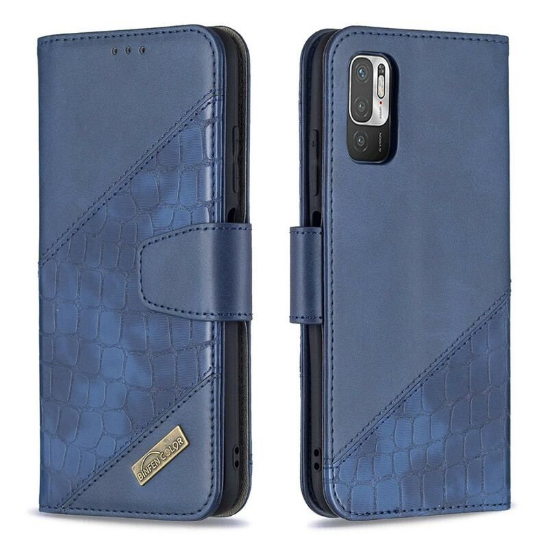 Flip Cover Xiaomi Redmi Note 10 5G Klassisk Krokodilleskindseffekt