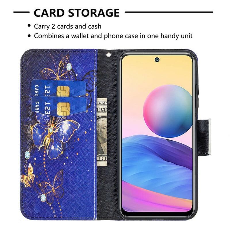 Flip Cover Xiaomi Redmi Note 10 5G Utrolige Sommerfugle