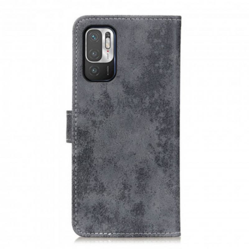 Flip Cover Xiaomi Redmi Note 10 5G Vintage Lædereffekt