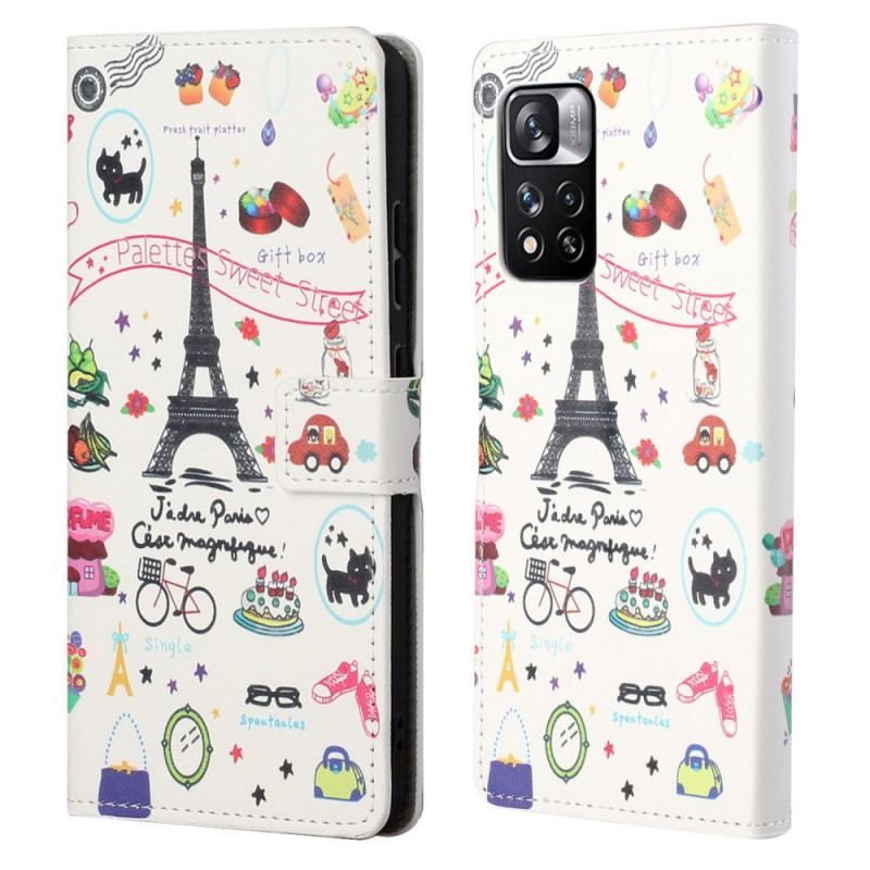 Flip Cover Xiaomi Redmi Note 11 Pro / 11 Pro 5G Jeg Elsker Paris