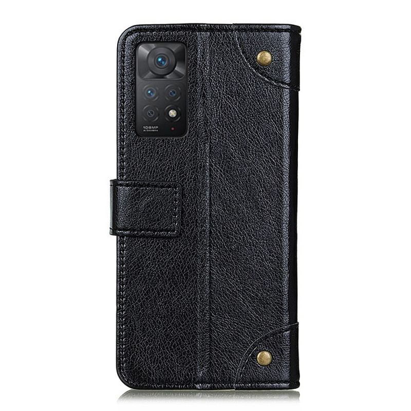 Flip Cover Xiaomi Redmi Note 11 Pro / 11 Pro 5G Style Nappa Læder Vintage Nitter