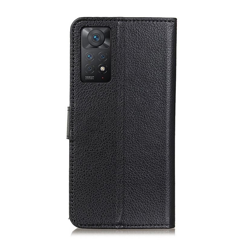 Flip Cover Xiaomi Redmi Note 11 Pro / 11 Pro 5G Traditionelt Litchi Imiteret Læder