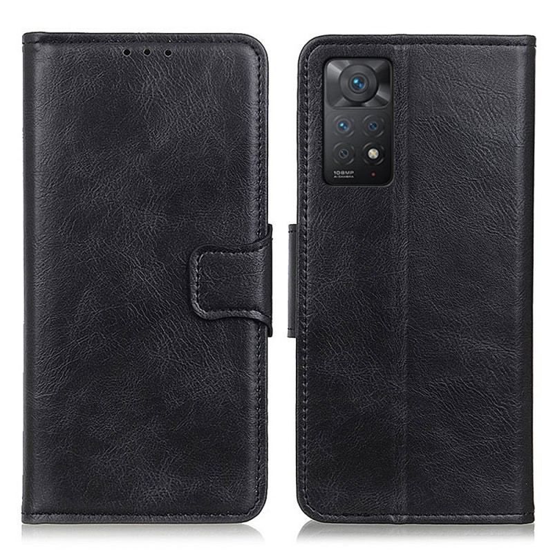 Flip Cover Xiaomi Redmi Note 11 Pro / 11 Pro 5G Vendbar Lås I Lædereffekt