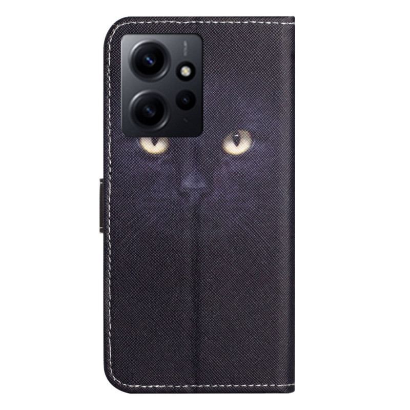 Flip Cover Xiaomi Redmi Note 12 4G Green Eyed Cat Med Snor