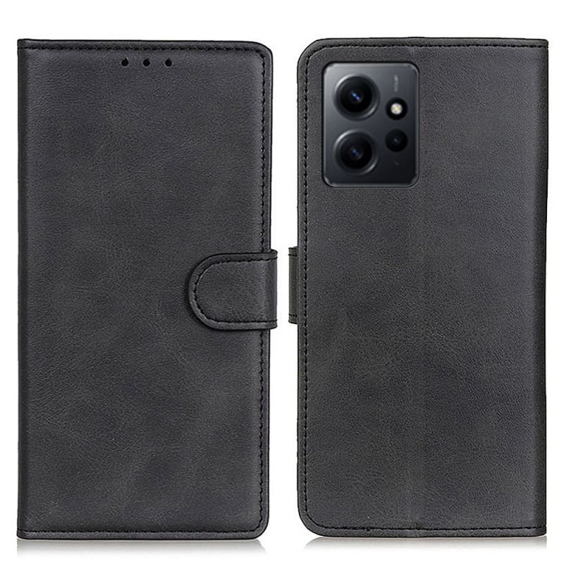 Flip Cover Xiaomi Redmi Note 12 4G Mat Imiteret Læder