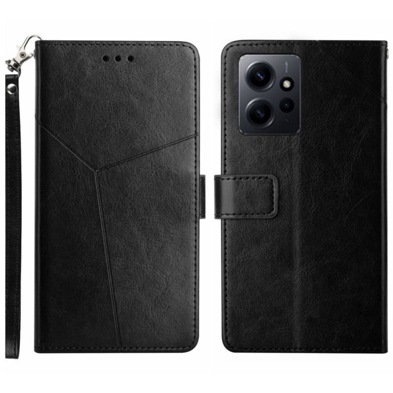 Flip Cover Xiaomi Redmi Note 12 4G Med Snor Y Strappy Design