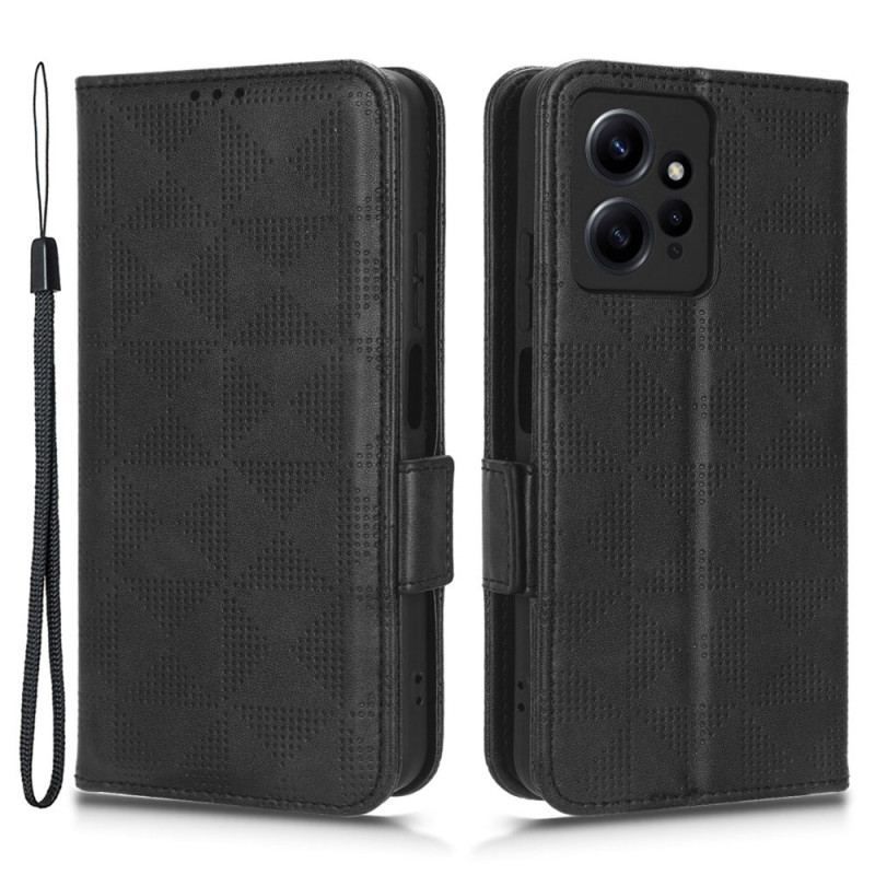 Flip Cover Xiaomi Redmi Note 12 4G Trekanter Med Snor