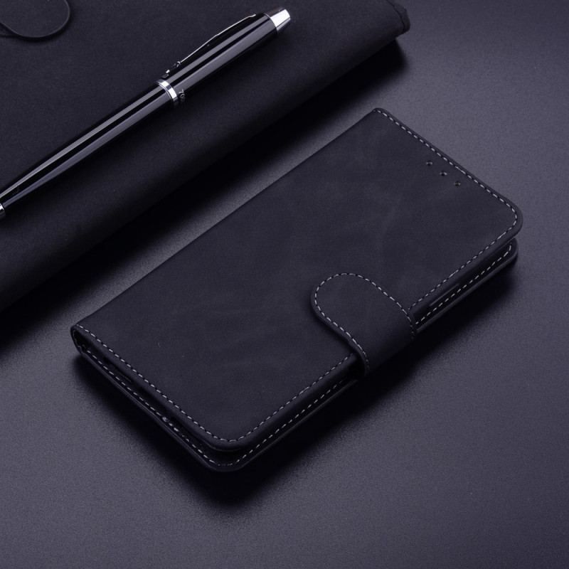 Flip Cover Xiaomi Redmi Note 12 5G Almindeligt Imiteret Læder