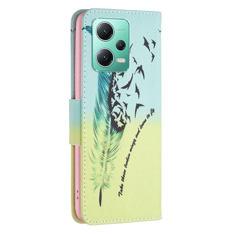 Flip Cover Xiaomi Redmi Note 12 5G Fjer