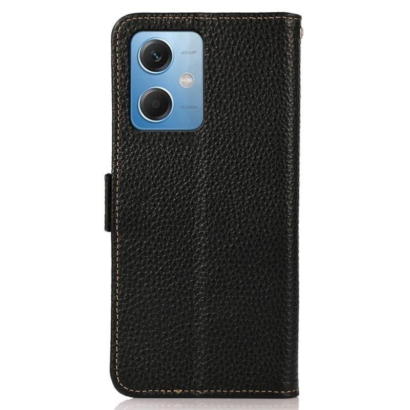 Flip Cover Xiaomi Redmi Note 12 5G Litchi Læder Khazneh Rfid