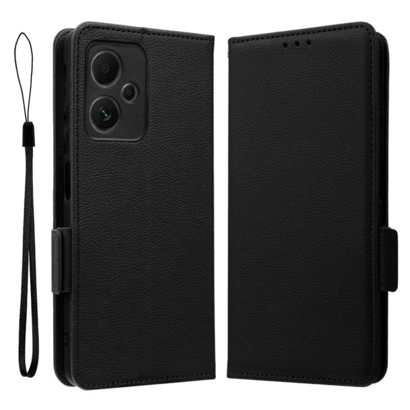 Flip Cover Xiaomi Redmi Note 12 5G Ultra Fin Litchi Stil