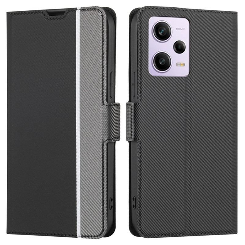 Flip Cover Xiaomi Redmi Note 12 Pro Fin Bicolor