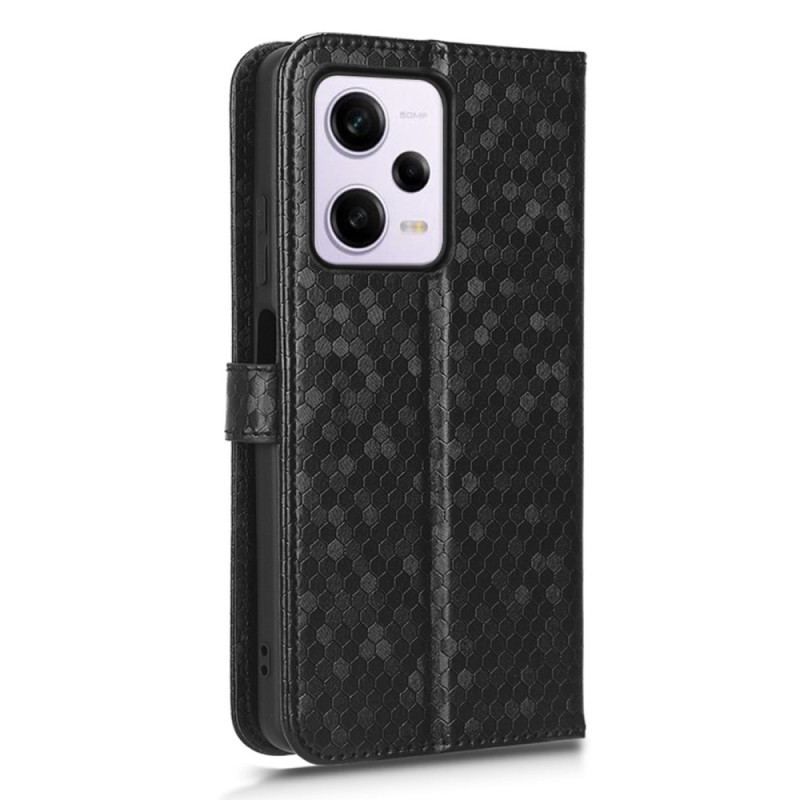 Flip Cover Xiaomi Redmi Note 12 Pro Med Snor 3d Mønster Strappy