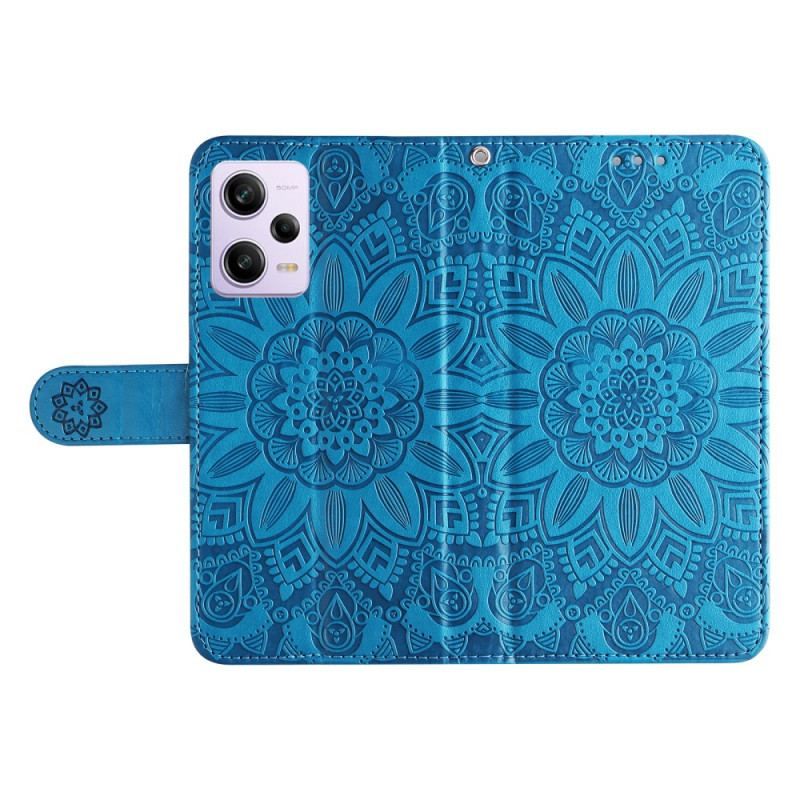 Flip Cover Xiaomi Redmi Note 12 Pro Plus Med Snor Mandala Dekoration Med Rem