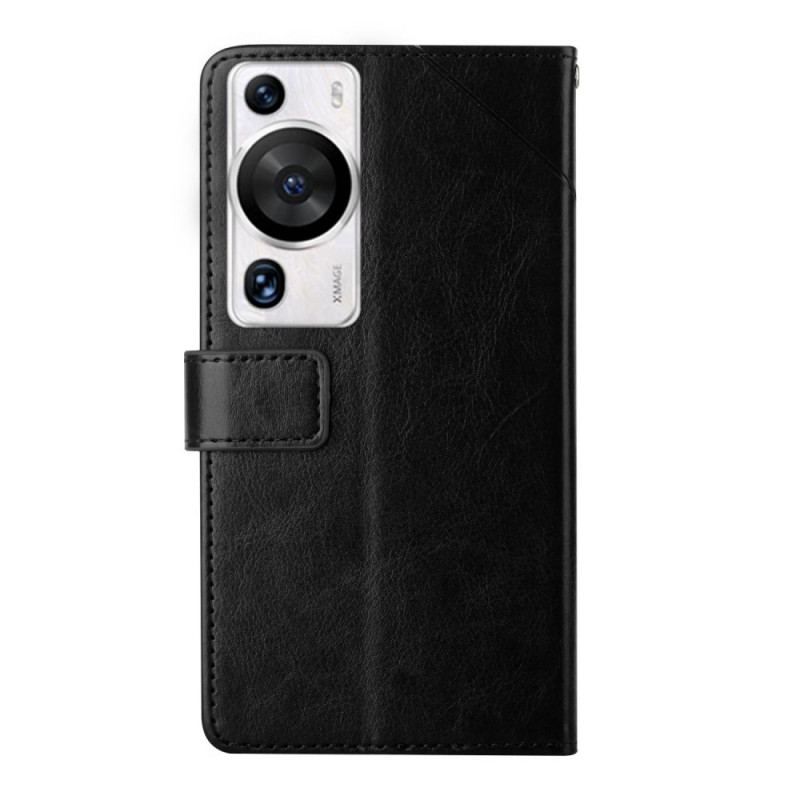 Læder Cover Huawei P60 Pro Med Snor Y-remdesign