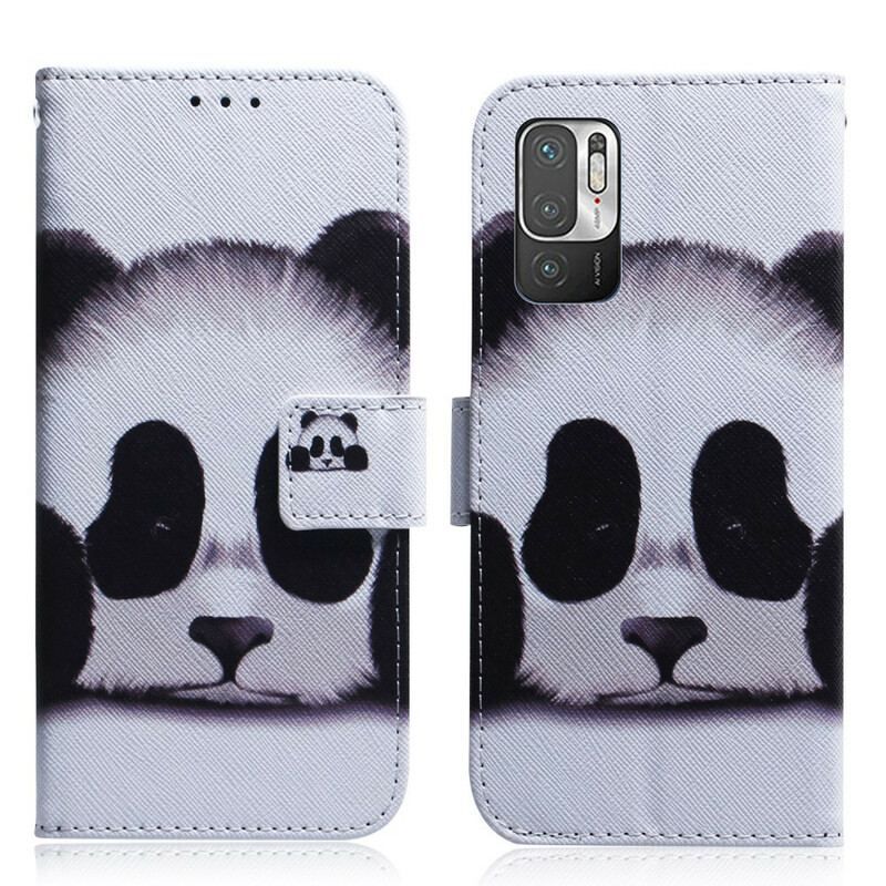 Læder Cover Poco M3 Pro 5G Panda Ansigt