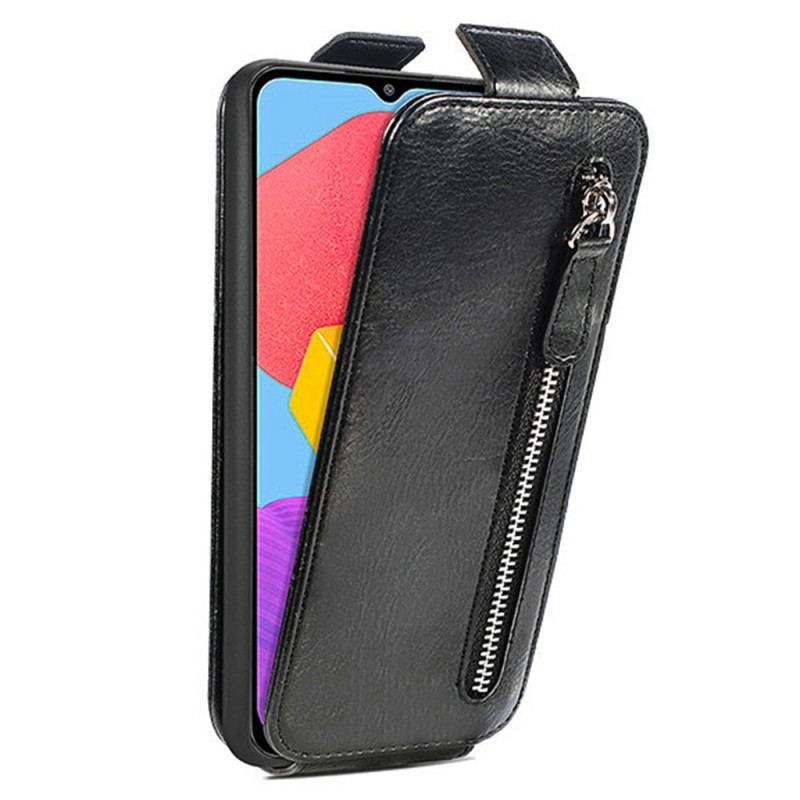 Læder Cover Samsung Galaxy M13 Flip Cover Lodret Flap Møntpung