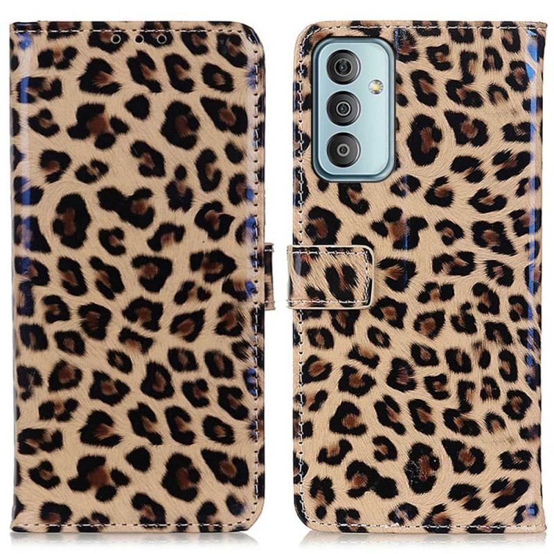 Læder Cover Samsung Galaxy M13 Leopard Hud Effekt