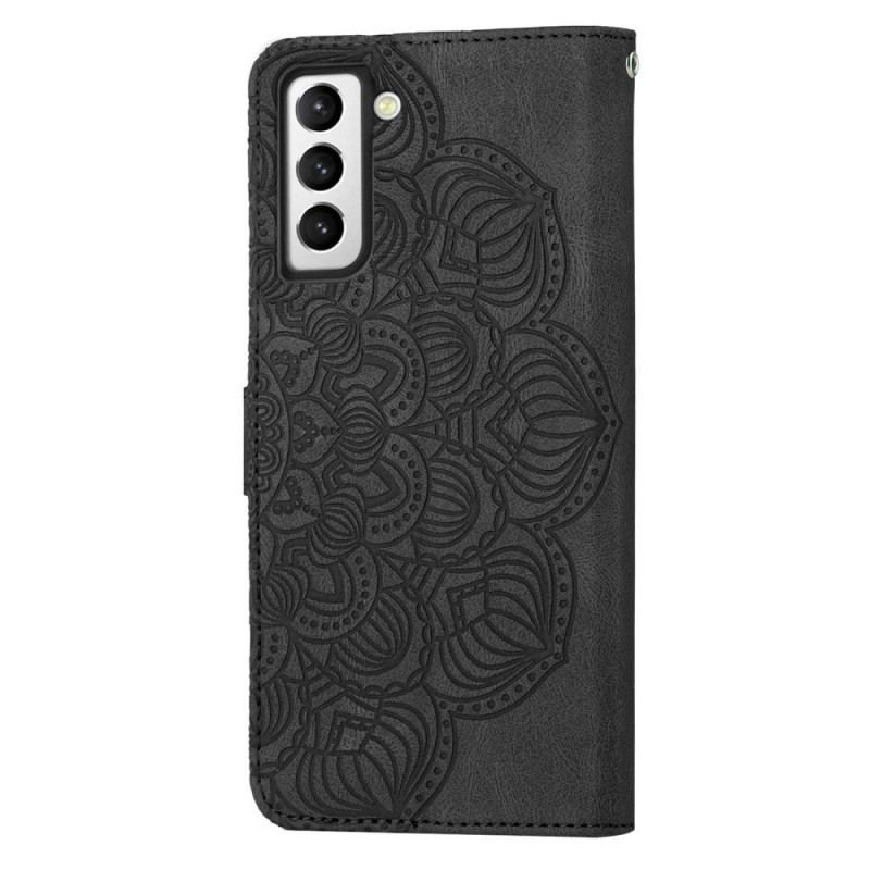 Læder Cover Samsung Galaxy S23 Plus 5G Med Snor Strappy Mandala