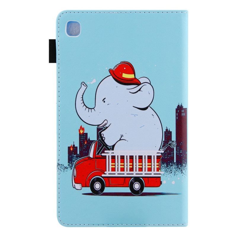 Læder Cover Samsung Galaxy Tab A8 (2021) Brandmand Elefant