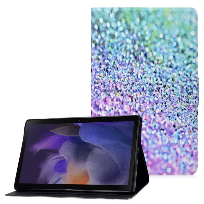 Læder Cover Samsung Galaxy Tab A8 (2021) Skinnende Pailletter