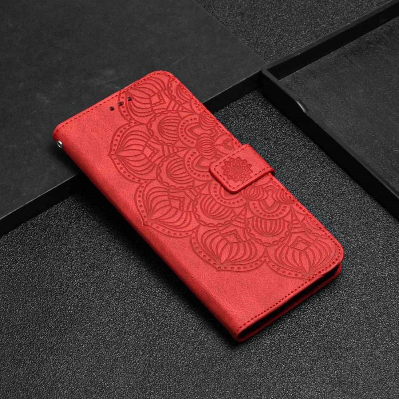 Læder Cover Xiaomi Redmi A1 Med Snor Strappy Mandala