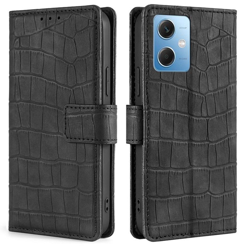 Læder Cover Xiaomi Redmi Note 12 5G Krokodille