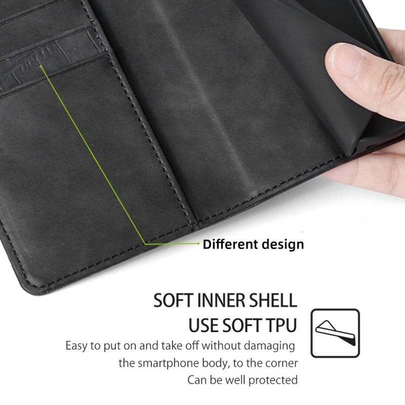 Læder Cover Xiaomi Redmi Note 12 5G Krokodille