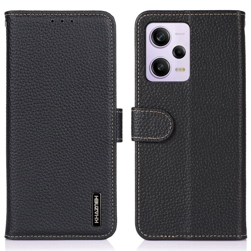 Læder Cover Xiaomi Redmi Note 12 Pro Khazneh Litchi Læder