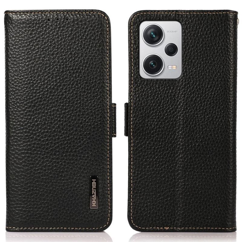 Læder Cover Xiaomi Redmi Note 12 Pro Plus Litchi Læder Khazneh Rfid