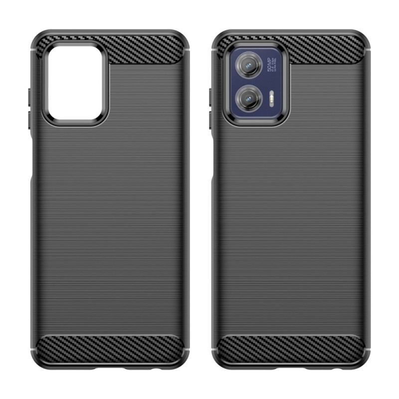 Mobilcover Moto G73 5G Børstet Kulfiber