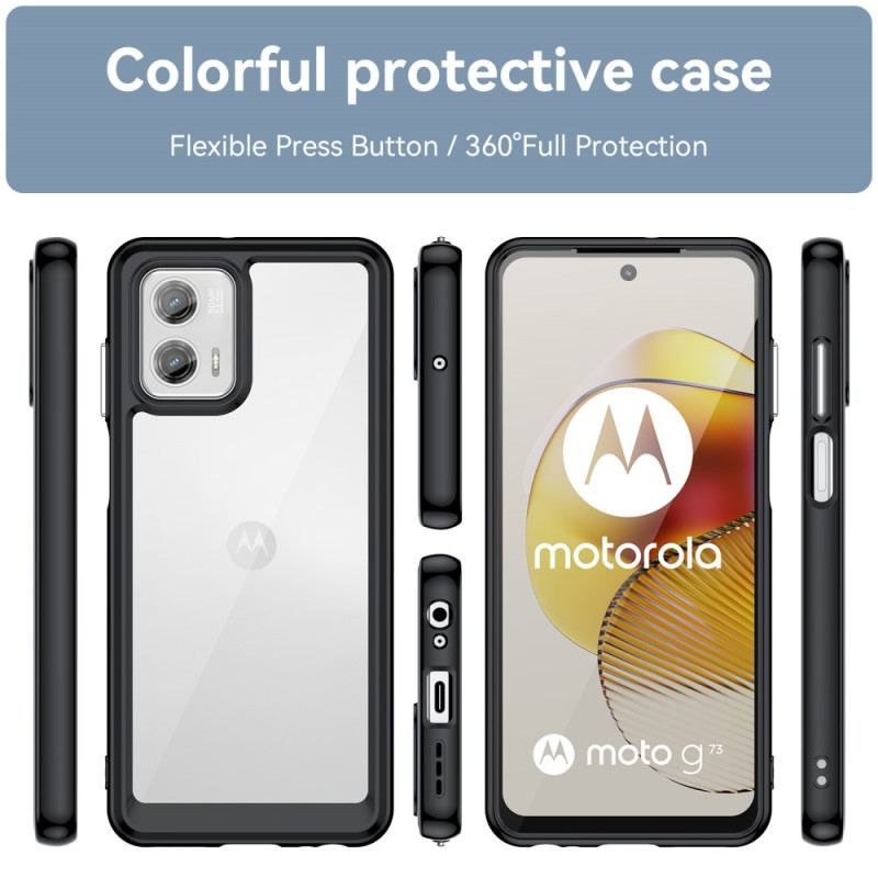 Mobilcover Moto G73 5G Gennemsigtig Hybrid