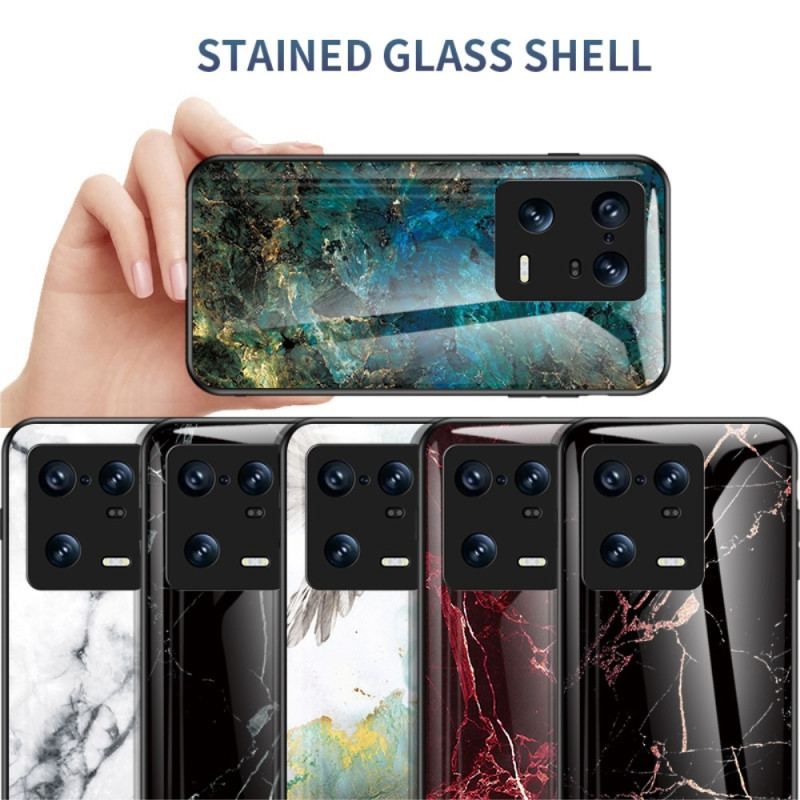 Mobilcover Xiaomi 13 Pro Marmor Hærdet Glas